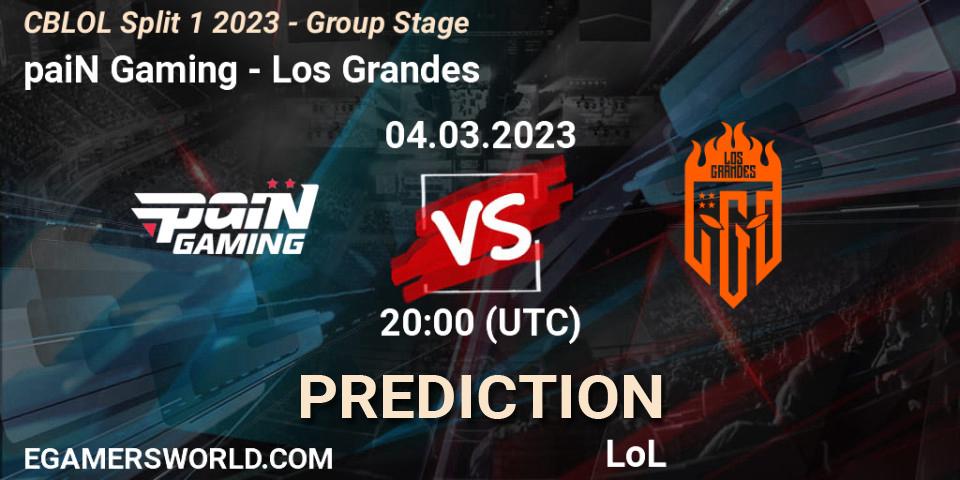 Prognoza paiN Gaming - Los Grandes. 04.03.2023 at 21:10, LoL, CBLOL Split 1 2023 - Group Stage