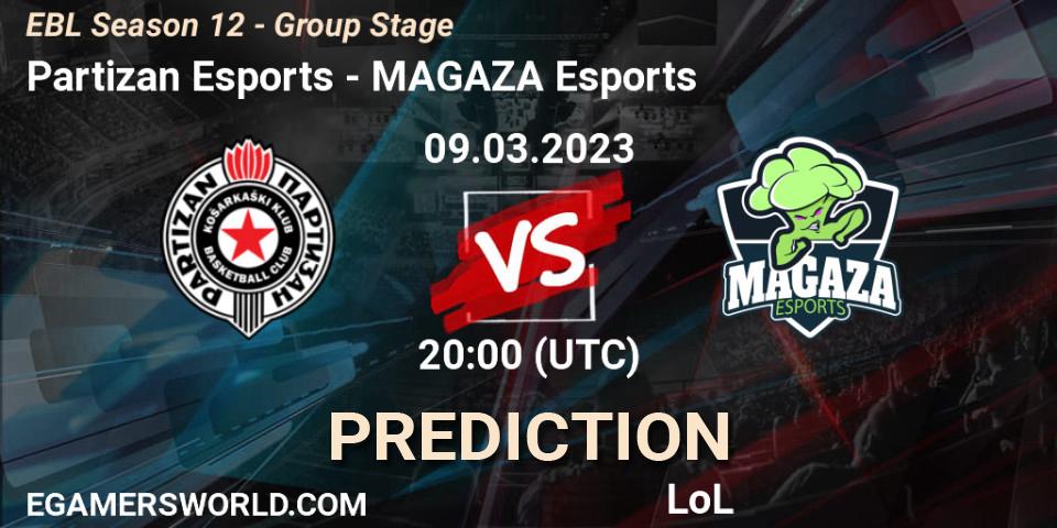 Prognoza Partizan Esports - MAGAZA Esports. 09.03.23, LoL, EBL Season 12 - Group Stage