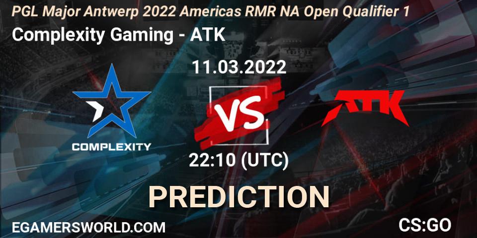 Prognoza Complexity Gaming - ATK. 11.03.22, CS2 (CS:GO), PGL Major Antwerp 2022 Americas RMR NA Open Qualifier 1