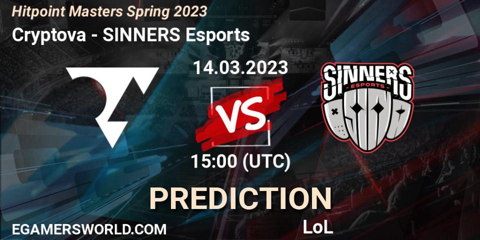 Prognoza Cryptova - SINNERS Esports. 17.02.2023 at 15:00, LoL, Hitpoint Masters Spring 2023