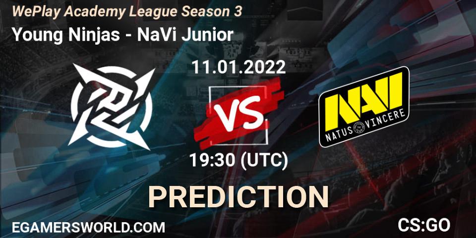 Prognoza Young Ninjas - NaVi Junior. 11.01.2022 at 20:10, Counter-Strike (CS2), WePlay Academy League Season 3