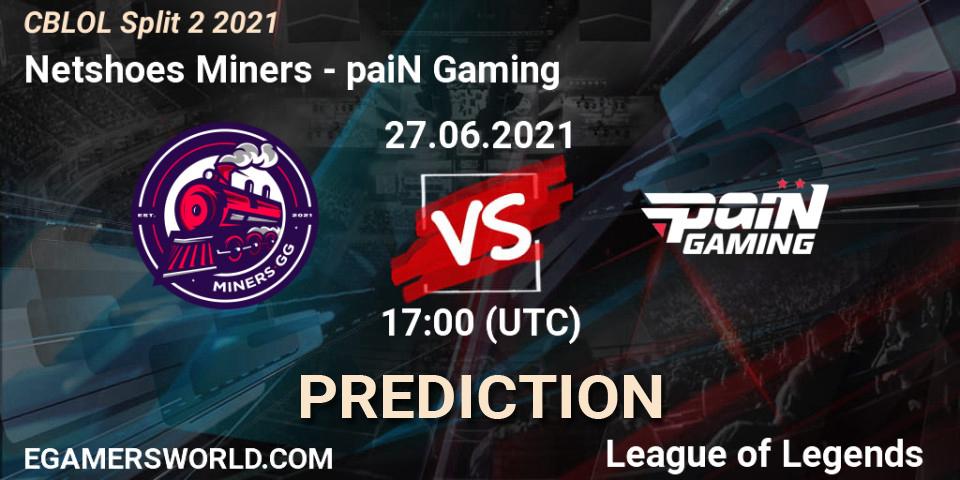 Prognoza Netshoes Miners - paiN Gaming. 27.06.2021 at 17:00, LoL, CBLOL Split 2 2021