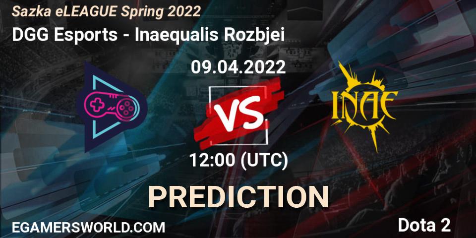 Prognoza DGG Esports - Inaequalis Rozbíječi. 09.04.2022 at 12:30, Dota 2, Sazka eLEAGUE Spring 2022