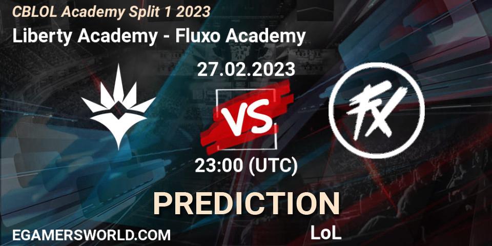 Prognoza Liberty Academy - Fluxo Academy. 27.02.2023 at 23:00, LoL, CBLOL Academy Split 1 2023
