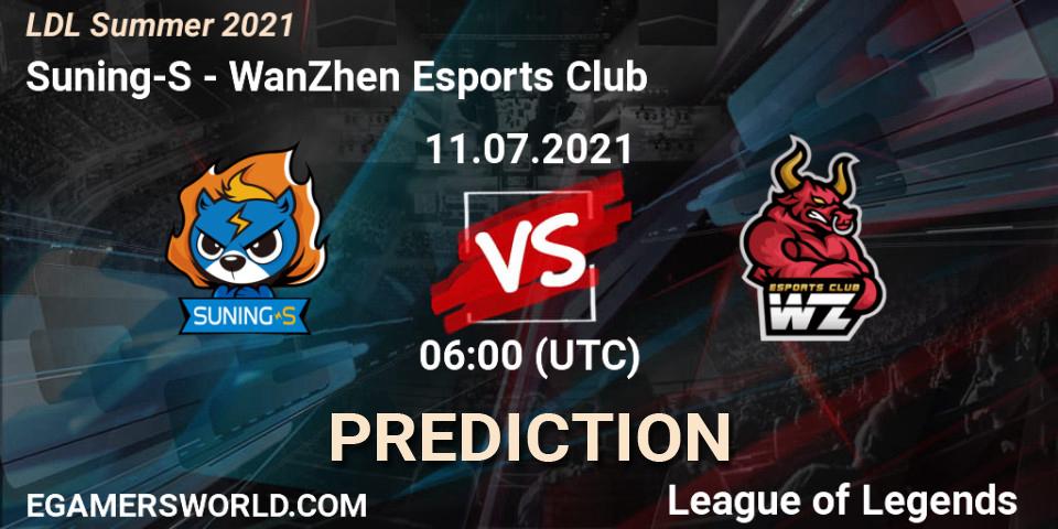 Prognoza Suning-S - WanZhen Esports Club. 11.07.2021 at 06:00, LoL, LDL Summer 2021