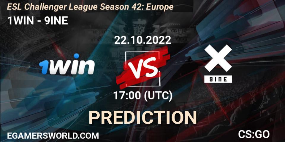 Prognoza 1WIN - 9INE. 22.10.22, CS2 (CS:GO), ESL Challenger League Season 42: Europe