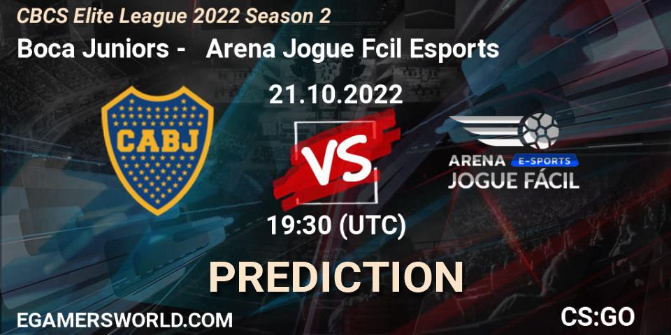 Prognoza Boca Juniors - Arena Jogue Fácil Esports. 21.10.2022 at 19:40, Counter-Strike (CS2), CBCS Elite League 2022 Season 2
