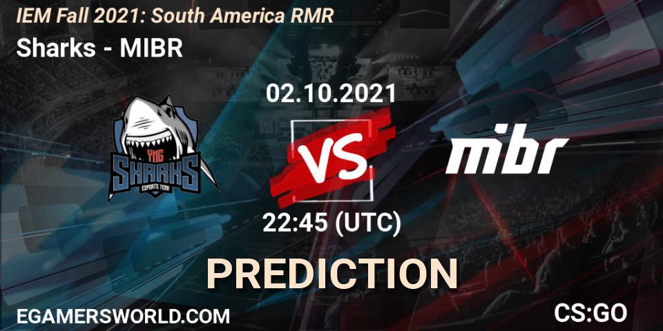 Prognoza Sharks - MIBR. 02.10.2021 at 22:45, Counter-Strike (CS2), IEM Fall 2021: South America RMR