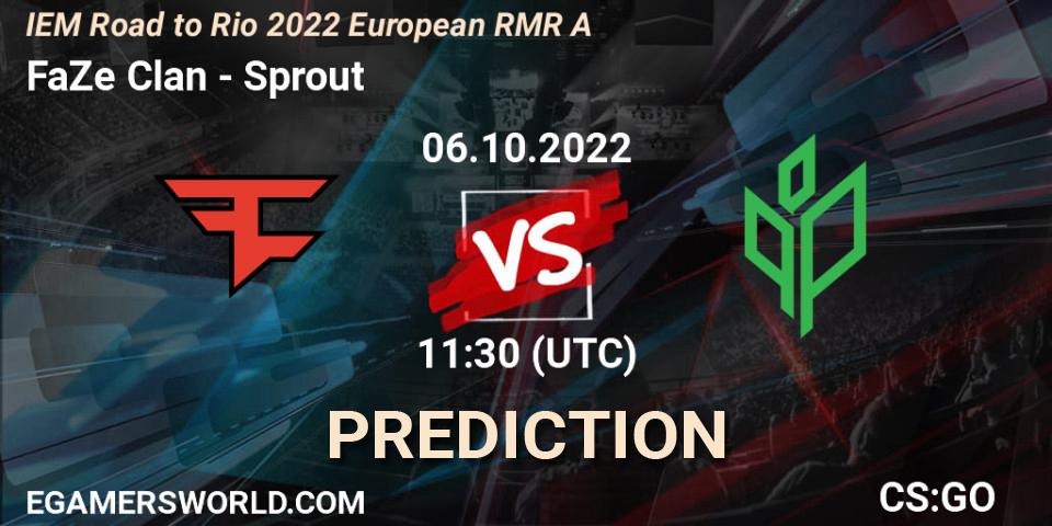 Prognoza FaZe Clan - Sprout. 06.10.2022 at 11:30, Counter-Strike (CS2), IEM Road to Rio 2022 European RMR A