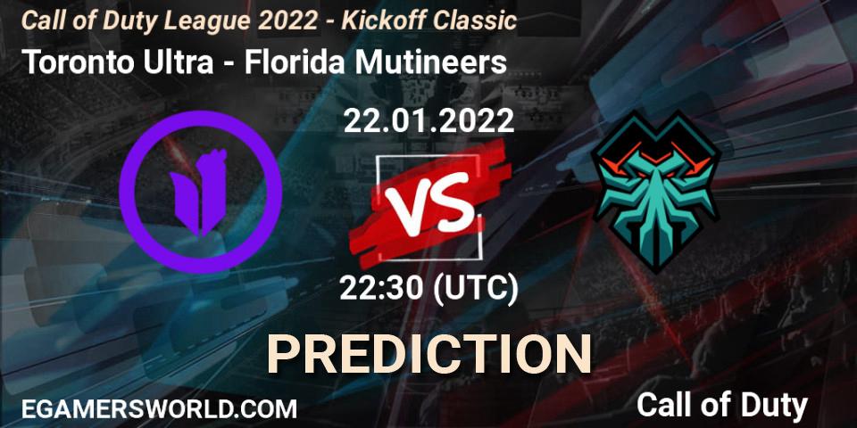 Prognoza Toronto Ultra - Florida Mutineers. 22.01.22, Call of Duty, Call of Duty League 2022 - Kickoff Classic
