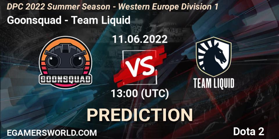 Prognoza Goonsquad - Team Liquid. 11.06.2022 at 12:57, Dota 2, DPC WEU 2021/2022 Tour 3: Division I