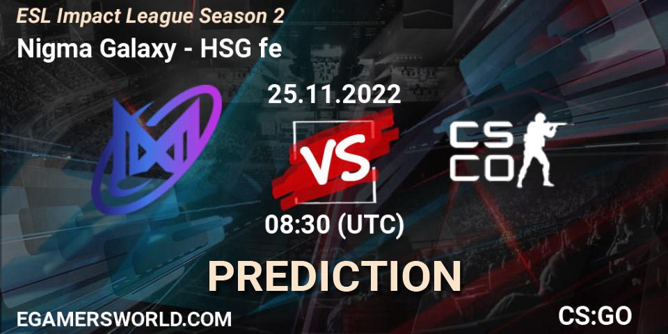 Prognoza Galaxy Racer Female - HSG. 25.11.2022 at 08:30, Counter-Strike (CS2), ESL Impact League Season 2