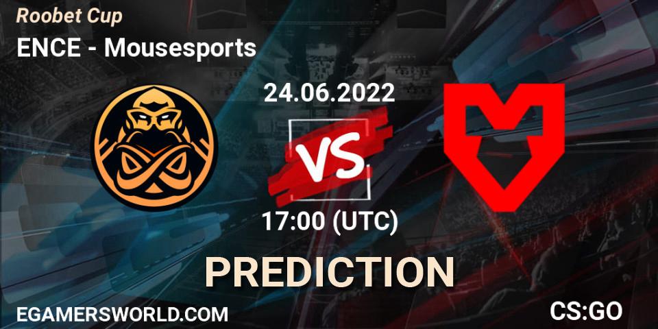 Prognoza ENCE - Mousesports. 24.06.2022 at 17:00, Counter-Strike (CS2), Roobet Cup