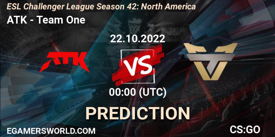 Prognoza ATK - Team One. 22.10.22, CS2 (CS:GO), ESL Challenger League Season 42: North America