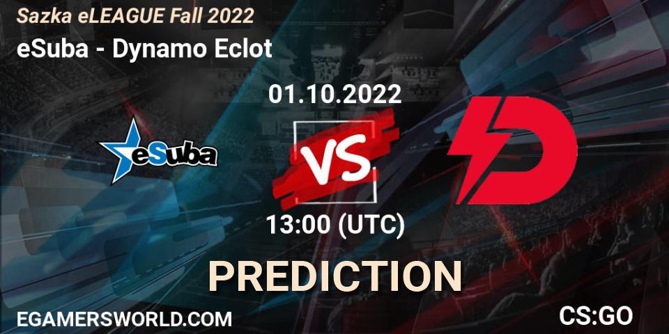 Prognoza eSuba - Dynamo Eclot. 01.10.2022 at 12:05, Counter-Strike (CS2), Sazka eLEAGUE Fall 2022