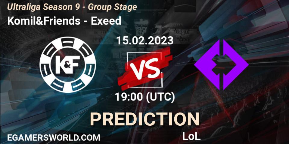 Prognoza Komil&Friends - Exeed. 21.02.2023 at 19:00, LoL, Ultraliga Season 9 - Group Stage