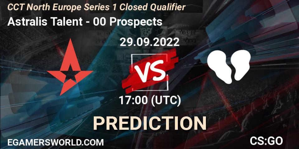 Prognoza Astralis Talent - 00 Prospects. 29.09.2022 at 17:00, Counter-Strike (CS2), CCT North Europe Series 1 Closed Qualifier