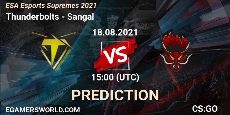 Prognoza Thunderbolts - Sangal. 18.08.2021 at 15:10, Counter-Strike (CS2), ESA Esports Supremes 2021
