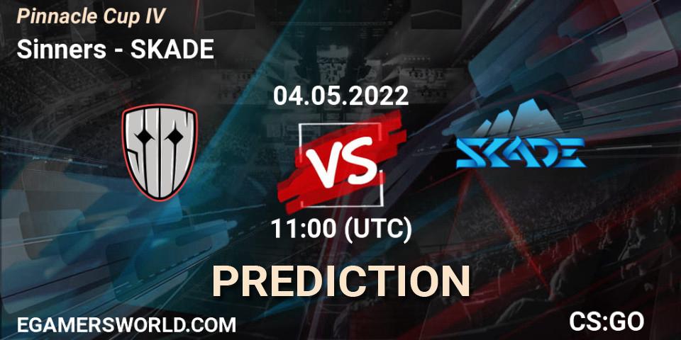 Prognoza Sinners - SKADE. 04.05.2022 at 11:15, Counter-Strike (CS2), Pinnacle Cup #4