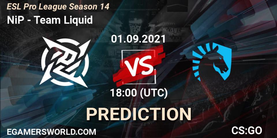 Prognoza NiP - Team Liquid. 01.09.2021 at 18:00, Counter-Strike (CS2), ESL Pro League Season 14
