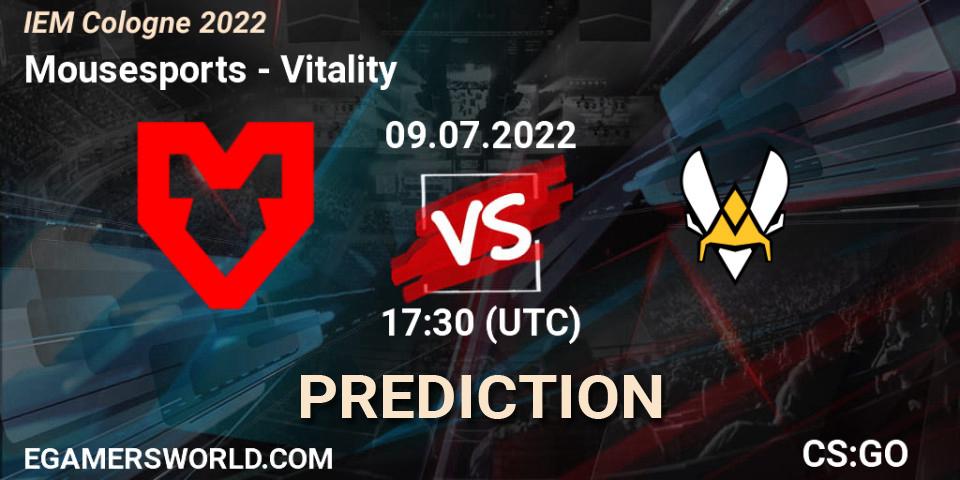 Prognoza Mousesports - Vitality. 09.07.22, CS2 (CS:GO), IEM Cologne 2022