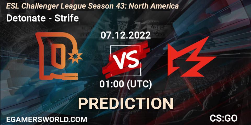 Prognoza Detonate - Strife. 07.12.22, CS2 (CS:GO), ESL Challenger League Season 43: North America