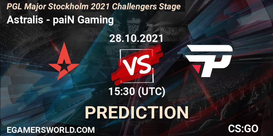 Prognoza Astralis - paiN Gaming. 28.10.21, CS2 (CS:GO), PGL Major Stockholm 2021 Challengers Stage