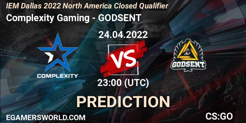 Prognoza Complexity Gaming - GODSENT. 24.04.2022 at 23:00, Counter-Strike (CS2), IEM Dallas 2022 North America Closed Qualifier