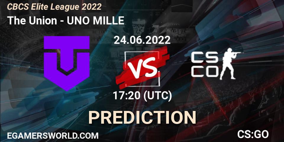 Prognoza The Union - UNO MILLE. 24.06.2022 at 17:20, Counter-Strike (CS2), CBCS Elite League 2022