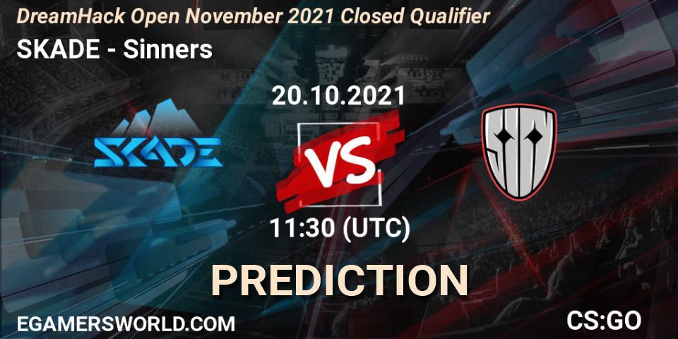 Prognoza SKADE - Sinners. 20.10.2021 at 11:30, Counter-Strike (CS2), DreamHack Open November 2021 Closed Qualifier