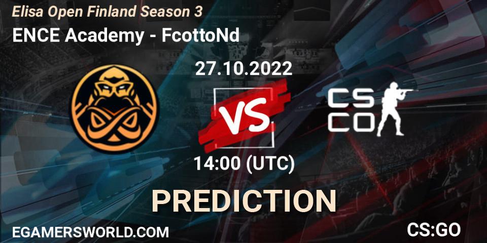 Prognoza ENCE Academy - FcottoNd. 27.10.2022 at 14:00, Counter-Strike (CS2), Elisa Open Suomi Season 3
