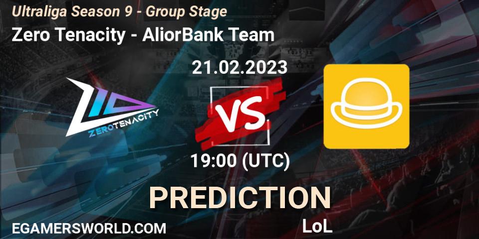 Prognoza Zero Tenacity - AliorBank Team. 22.02.23, LoL, Ultraliga Season 9 - Group Stage