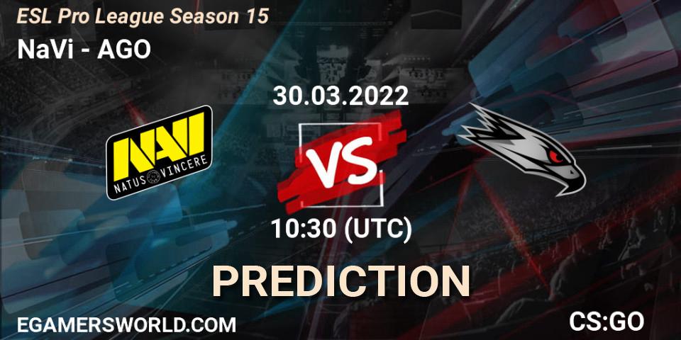 Prognoza NaVi - AGO. 30.03.22, CS2 (CS:GO), ESL Pro League Season 15