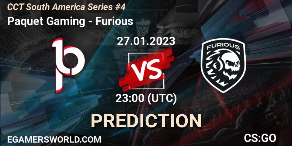 Prognoza Paquetá Gaming - Furious. 28.01.23, CS2 (CS:GO), CCT South America Series #4