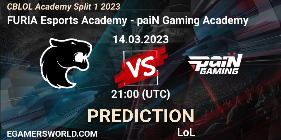 Prognoza FURIA Esports Academy - paiN Gaming Academy. 14.03.2023 at 21:00, LoL, CBLOL Academy Split 1 2023