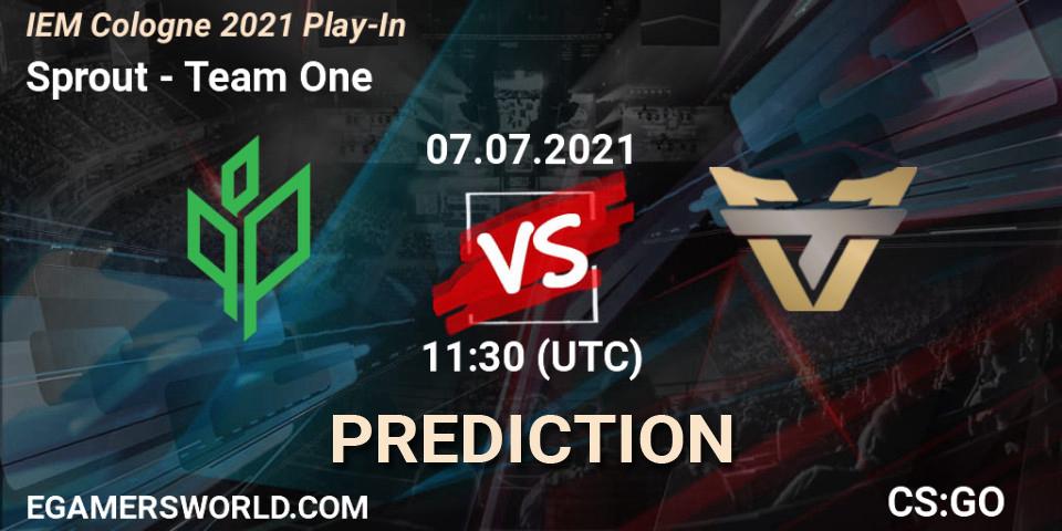 Prognoza Sprout - Team One. 07.07.2021 at 11:30, Counter-Strike (CS2), IEM Cologne 2021 Play-In