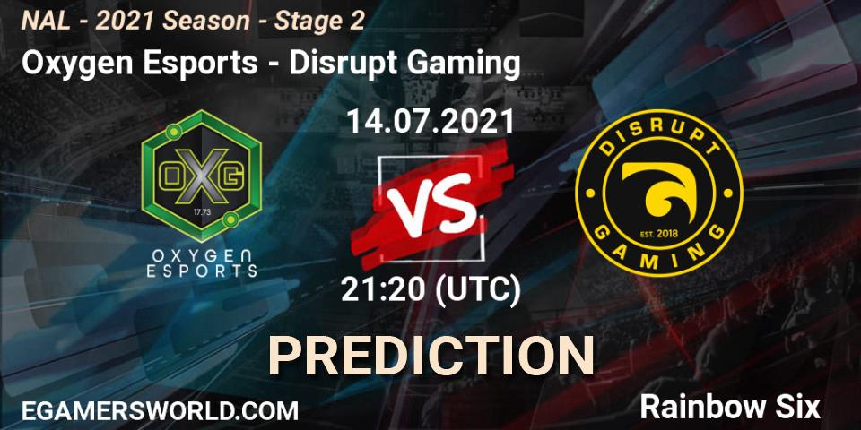 Prognoza Oxygen Esports - Disrupt Gaming. 14.07.2021 at 21:20, Rainbow Six, NAL - 2021 Season - Stage 2