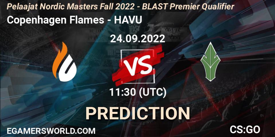 Prognoza Copenhagen Flames - HAVU. 24.09.22, CS2 (CS:GO), Pelaajat.com Nordic Masters: Fall 2022