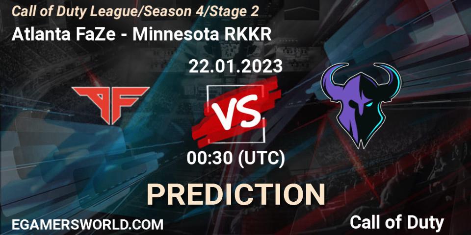 Prognoza Atlanta FaZe - Minnesota RØKKR. 22.01.2023 at 00:30, Call of Duty, Call of Duty League 2023: Stage 2 Major Qualifiers