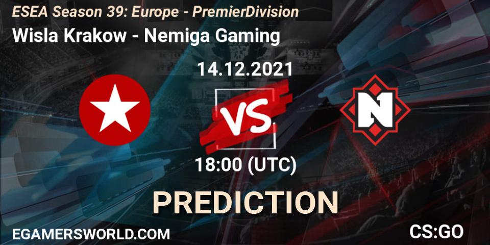 Prognoza Wisla Krakow - Nemiga Gaming. 14.12.2021 at 18:00, Counter-Strike (CS2), ESEA Season 39: Europe - Premier Division