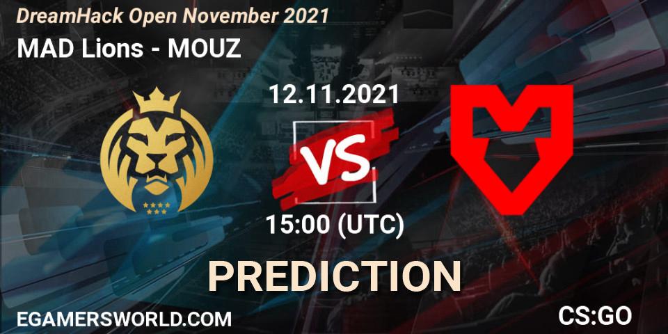 Prognoza MAD Lions - MOUZ. 12.11.2021 at 15:00, Counter-Strike (CS2), DreamHack Open November 2021