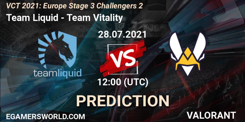 Prognoza Team Liquid - Team Vitality. 28.07.21, VALORANT, VCT 2021: Europe Stage 3 Challengers 2