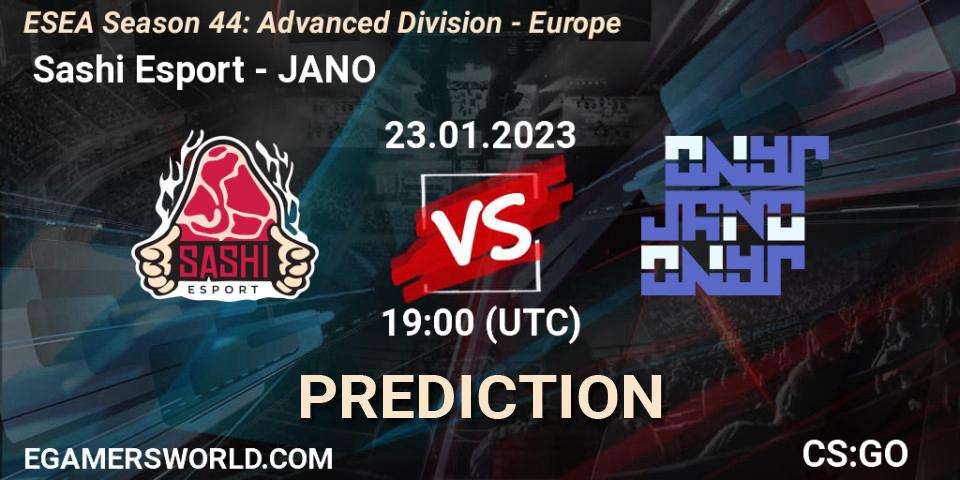 Prognoza Sashi Esport - JANO. 31.01.2023 at 16:00, Counter-Strike (CS2), ESEA Season 44: Advanced Division - Europe