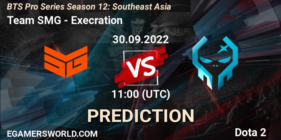 Prognoza Team SMG - Execration. 30.09.2022 at 11:32, Dota 2, BTS Pro Series Season 12: Southeast Asia
