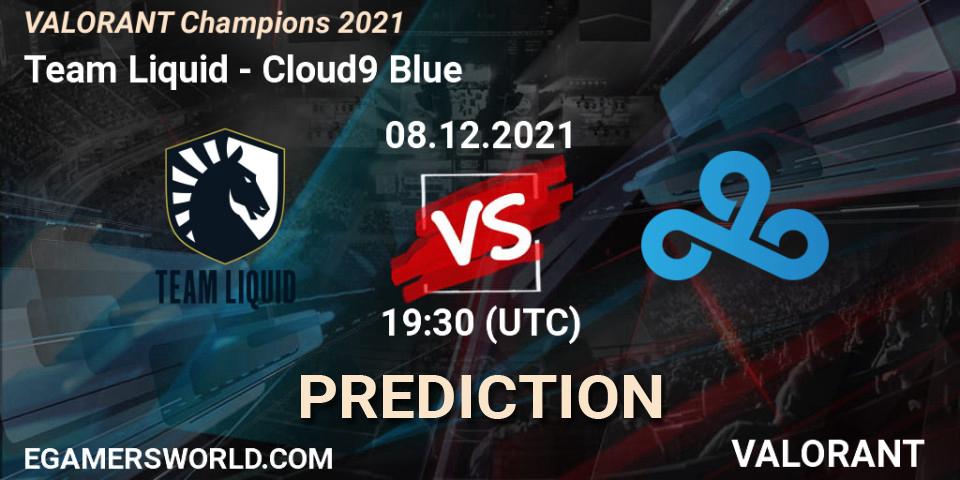 Prognoza Team Liquid - Cloud9 Blue. 08.12.2021 at 20:00, VALORANT, VALORANT Champions 2021