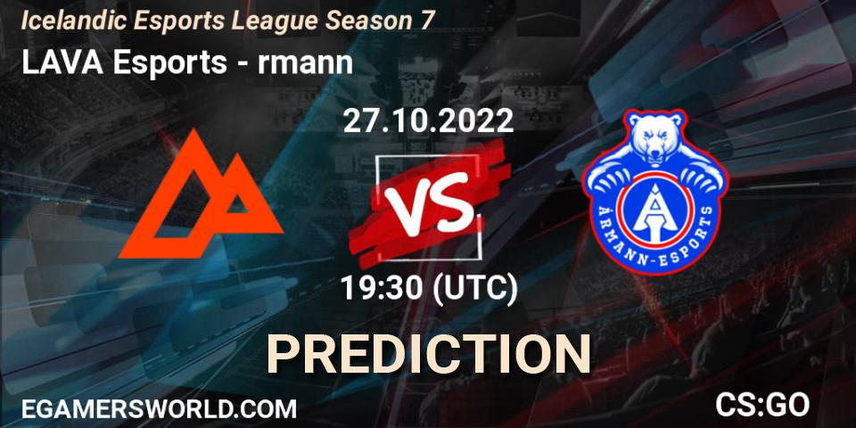 Prognoza LAVA Esports - Ármann. 27.10.2022 at 19:30, Counter-Strike (CS2), Icelandic Esports League Season 7
