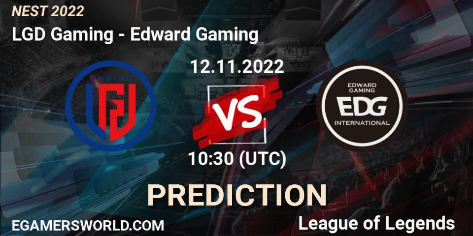 Prognoza LGD Gaming - Edward Gaming. 12.11.2022 at 11:58, LoL, NEST 2022