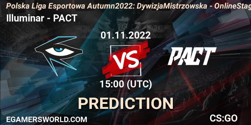 Prognoza Illuminar - PACT. 01.11.2022 at 15:00, Counter-Strike (CS2), Polska Liga Esportowa Autumn 2022: Dywizja Mistrzowska - Online Stage