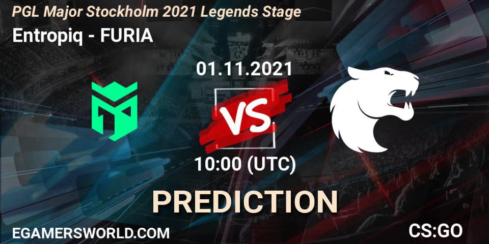 Prognoza Entropiq - FURIA. 01.11.2021 at 10:00, Counter-Strike (CS2), PGL Major Stockholm 2021 Legends Stage