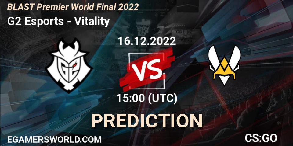 Prognoza G2 Esports - Vitality. 16.12.22, CS2 (CS:GO), BLAST Premier World Final 2022